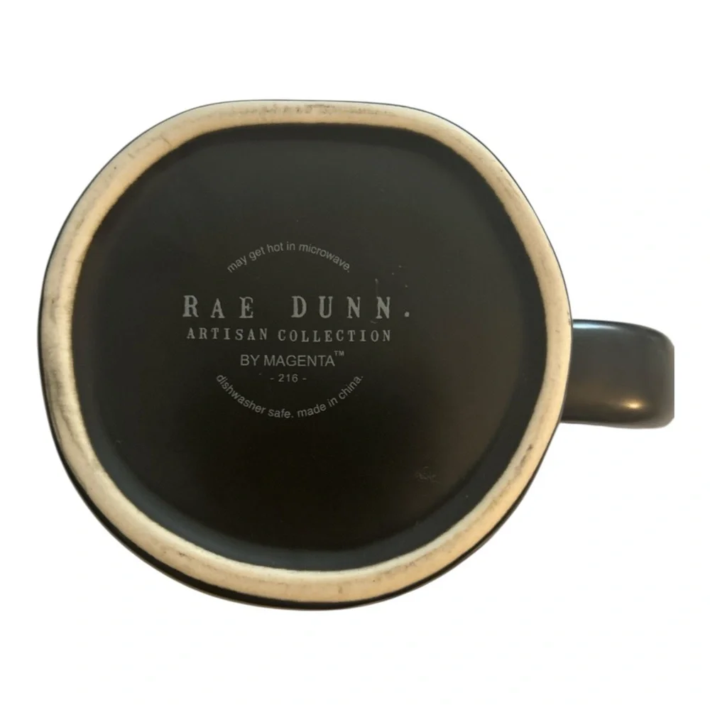 Rae Dunn BLESSED Mug Magenta‎ LL Farmhouse Black Coffee Cup 16 oz